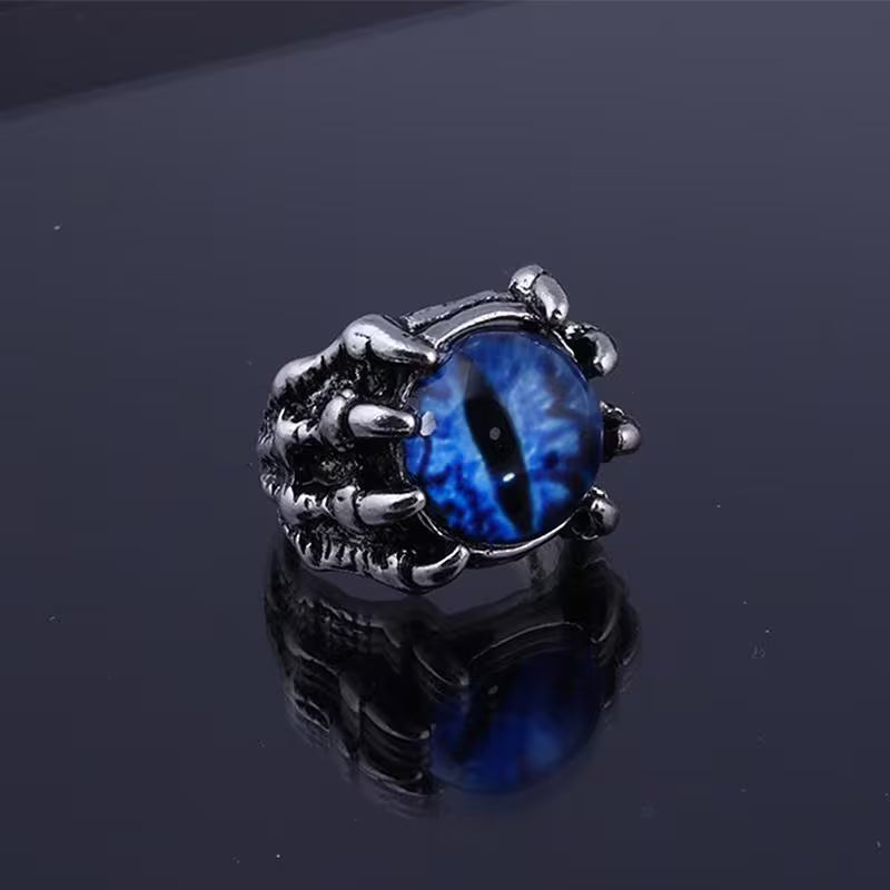 SET OJO DE DRAGĂN · Set x4 Anillos Garra Ojo de DragĂłn · GĂłtico Unisex