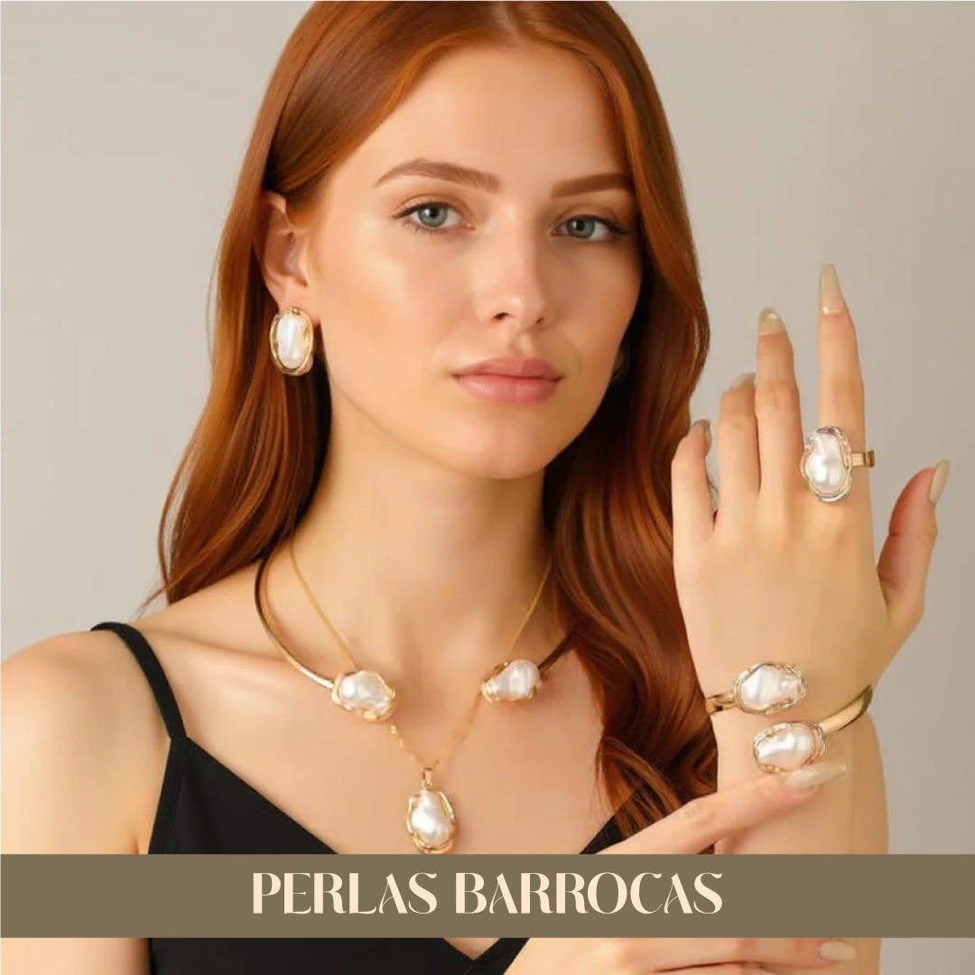 🌹JOYERÍA FRANCESA🌹SET PERLAS BARROCAS