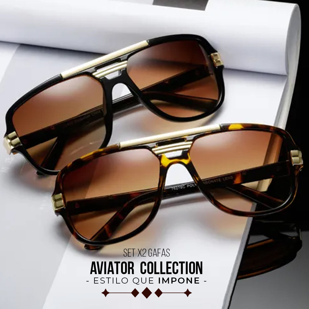 🔥PROMO IMPERDIBLE🔥SET X2 GAFAS DE SOL AVIATOR COLLECTION