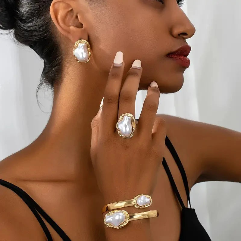🌹JOYERÍA FRANCESA🌹SET PERLAS BARROCAS