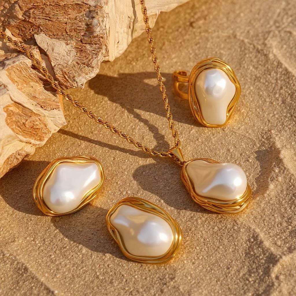 🌹JOYERÍA FRANCESA🌹SET PERLAS BARROCAS