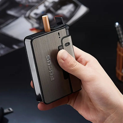 IMPORTADO!  SET X 2 ESTUCHES PARA CIGARROS FOCUS LIGHTER CASE