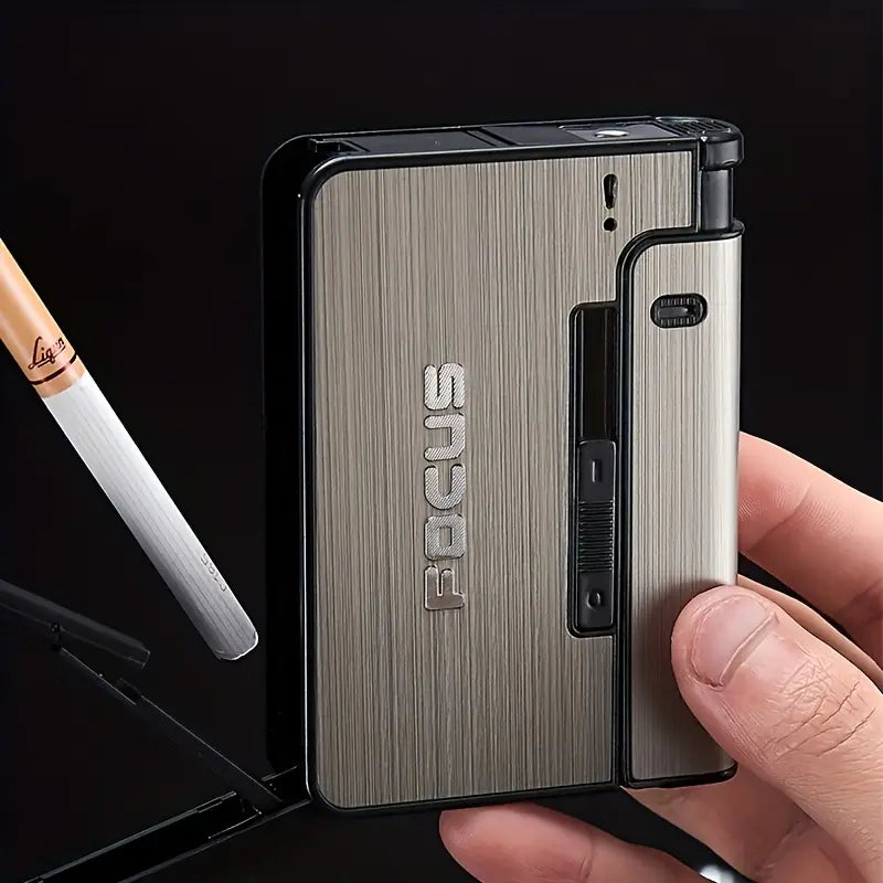 IMPORTADO!  SET X 2 ESTUCHES PARA CIGARROS FOCUS LIGHTER CASE
