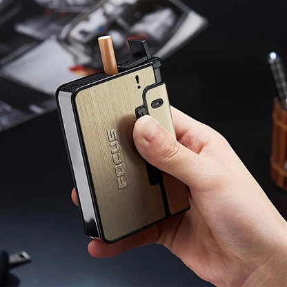 IMPORTADO!  SET X 2 ESTUCHES PARA CIGARROS FOCUS LIGHTER CASE