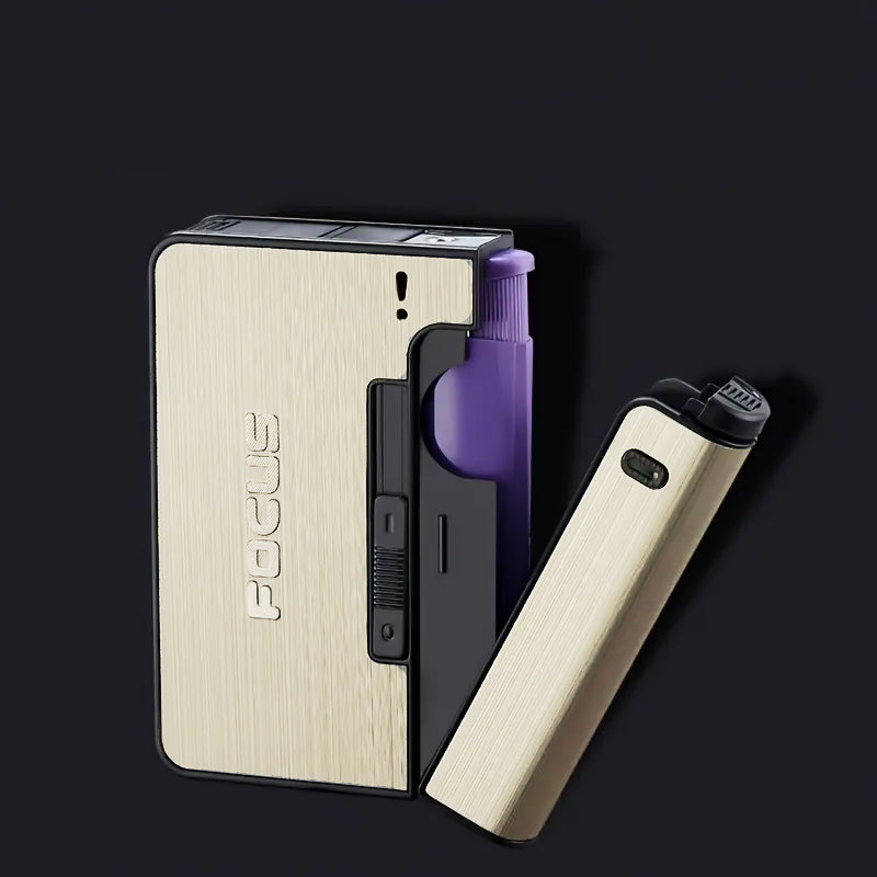 IMPORTADO!  SET X 2 ESTUCHES PARA CIGARROS FOCUS LIGHTER CASE