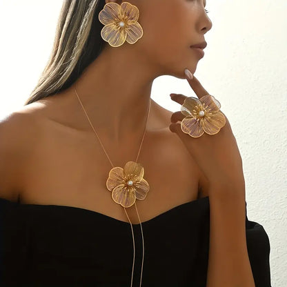 🔥OFERTA LIMITADA🔥SET FIOR D´ORO | Collar + pendientes + anillo