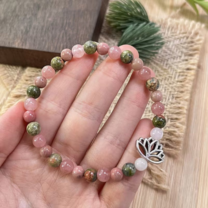 KIT DE PROTECCIÓN & SANACIÓN REIKI LOTUS💮 Brazalete de piedras sanadoras + Aceite esencial de Lavanda + Guia digital