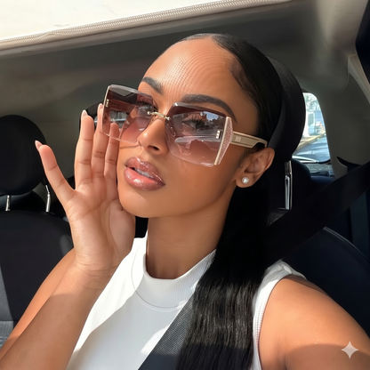 SET TRIO RIVIERA™ · 3 Gafas Oversized Mujer · Estilo Y2K Rimless
