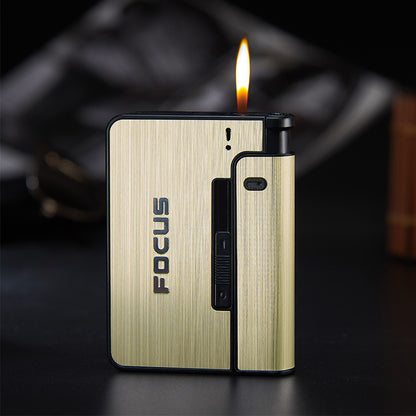 IMPORTADO!  SET X 2 ESTUCHES PARA CIGARROS FOCUS LIGHTER CASE