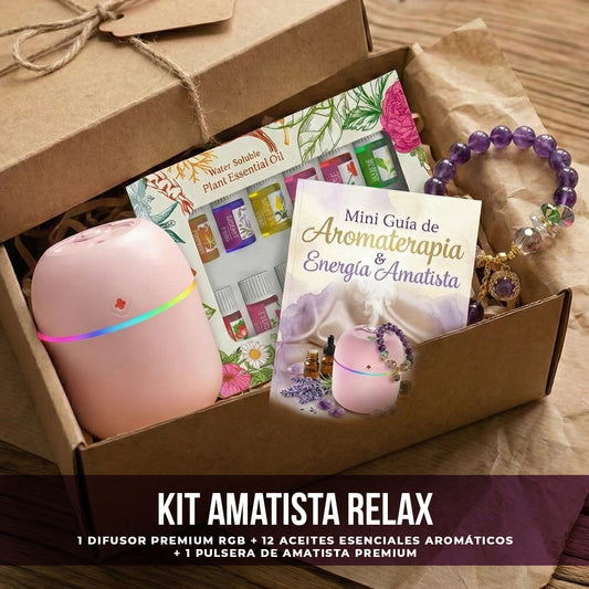 🔥PRODUCTO IMPORTADO🔥 KIT AMATISTA RELAX - ARMONIA, FRAGANCIA Y ENERGIA INTERIOR