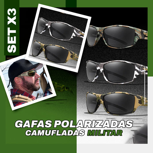 🔥OFERTA ESPECIAL🔥 SET X3 GAFAS POLARIZADAS CAMUFLADAS MILITAR😎