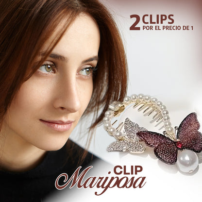 ACESSORIOS EXCLUSIVOS! SET X2 CLIPS PARA EL CABELLO MARIPOSA