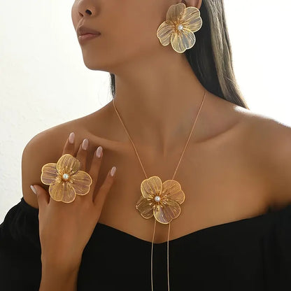 🔥OFERTA LIMITADA🔥SET FIOR D´ORO | Collar + pendientes + anillo