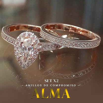 REGALO PERFECTO! SETX2 ANILLOS DE COMPROMISO ALMA