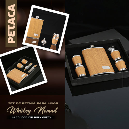 🔥PRODUCTO IMPORTADO🔥 SET PETACA PARA LICOR WHISKEY NOMAD