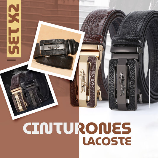 OFERTA LIMITADA! SET X2 CINTURONES LACOSTE